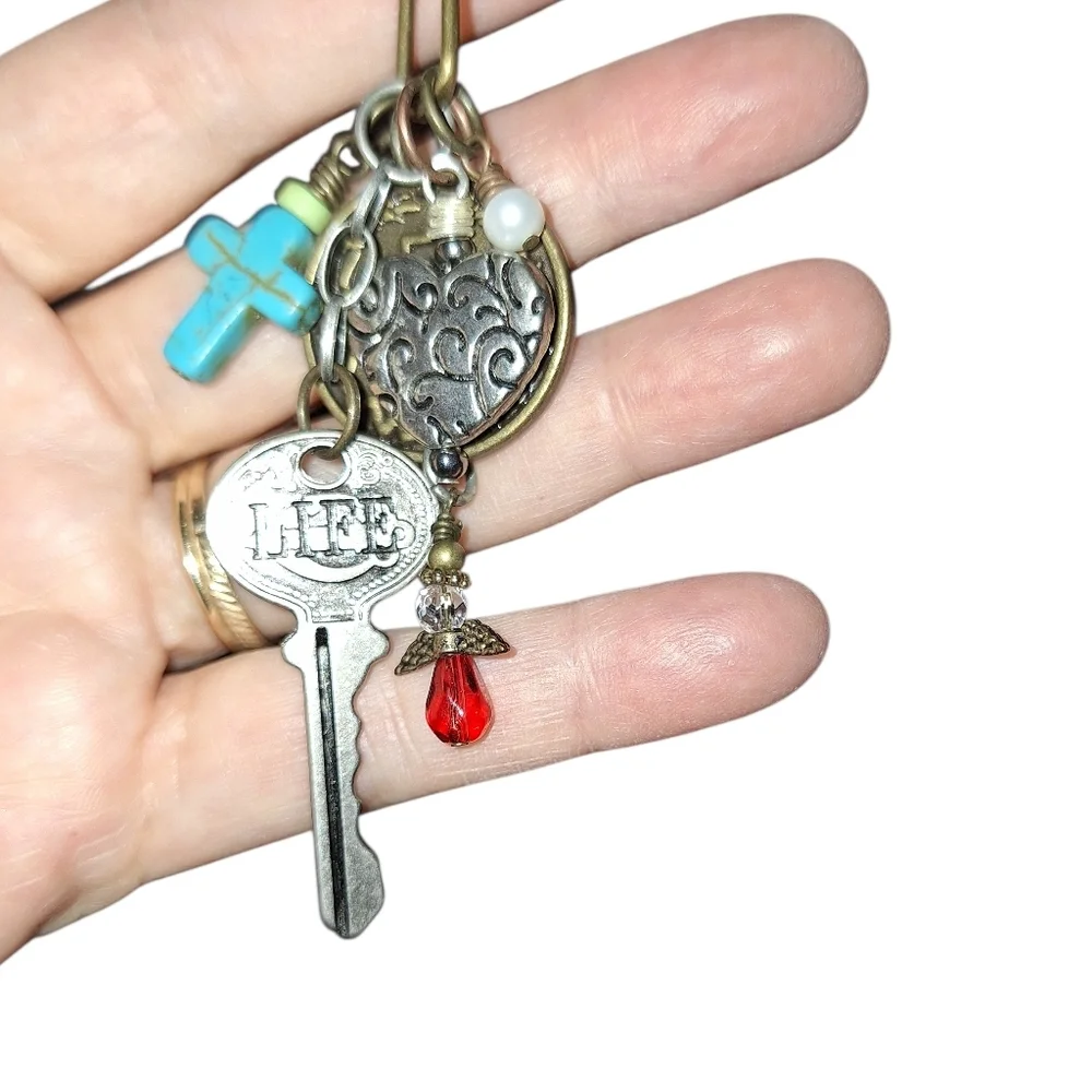 Turquoise & Silver Necklace Bundle Custom Boho Layering BEADS Hippie Coastal